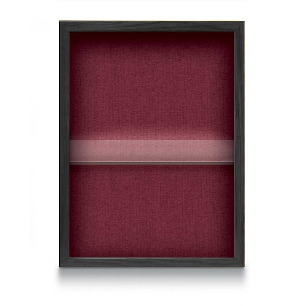 Indoor Enclosed Combo Board, 48"x36", Black Frame/Green & Rubber